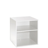 Caisson bois blanc avec tablette réglable 59,7 x 60 x 65 cm ép. 19 mm