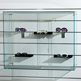 Vitrine murale pour panneau rainuré - L 90 x P 26 x H 70 cm