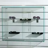 Vitrine murale pour panneau rainuré - L 90 x P 26 x H 70 cm