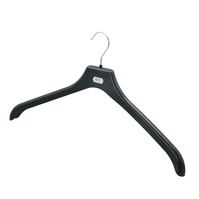 Lot De 24 Cintres En Plastique Résistant Neaties - Fabriqués Aux USA - Antidérapants Avec Barre à Accessoires - Noir - 41,9 Cm