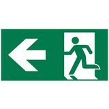 Plaque d'indicationSortie de secours à gauche - Signalétique incendie