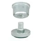 Insert + vérin chromé pour tube ø 25 mm - Lot de 10