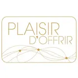 Étiquettes cadeaux adhésives Plaisir d'offrir blanc / or - Paquet de 1000