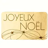 Étiquette cadeau adhésive Joyeux Noël or rétro vintage 32x19mm - Boîte de 1000
