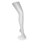 Jambe femme sur socle plastique H 67 cm - Jambe mannequin lingerie - Blanc