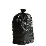 Sac poubelle 50 litres PEHD avec lien à nouer - Sac poubelle professionnel - Noir - Rouleau de 50