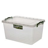 Bacs de rangement plastique 23L transparent  45 x 31 x 25 cm - Lot de 5