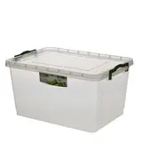 Bacs de rangement plastique 23L transparent  45 x 31 x 25 cm - Lot de 5