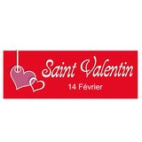 Affiche Saint Valentin 70 x H 25 cm rouge - Affiches St Valentin