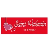 Affiche Saint Valentin 70 x 25 cm rouge - Affiche vitrine
