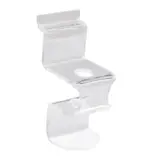 Présentoir plexi en Z pour panneau rainuré 1 compartiment pour stylo - Porte-stylo - Lot de 10