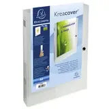 Boîte de classement A4 Dos 40 mm fermeture pression polypropylène Kreacover - Transparent
