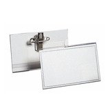 Badges PVC, double attache rigide