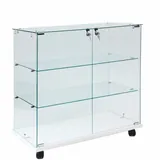 Vitrine - verre transparent - L 80 x P 40 x H 90 cm
