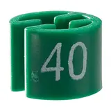 Marque taille T40 vert ø 1,3 cm - Indicateur de taille pour cintre - Paquet de 100
