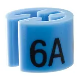 Marque taille T 6 ans bleu azur ø 1,3 cm - Indicateur de taille pour cintre - Paquet de 100