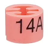 Marque taille T 14 ans rose ø 1,3 cm - Indicateur de taille pour cintre - Paquet de 100