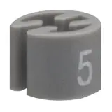 Marque taille T5 gris ø 1,3 cm - Indicateur de taille pour cintre - Paquet de 100