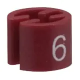 Marque taille T6 bordeaux ø 1,3 cm - Indicateur de taille pour cintre - Paquet de 100