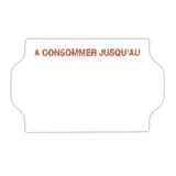 Étiquette blanche 32 x 19 mm adhésive A CONSOMMER JUSQU'AU pour étiqueteuse - 8 rouleaux de 1000
