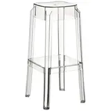 Tabouret plastique transparent Fox H 75 cm