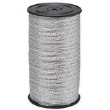Ruban argent tissé Glittex 5 mm x 50 m