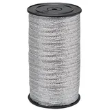 Ruban argent tissé Glittex 5 mm x 50 m