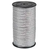 Ruban argent tissé Glittex 5 mm x 50 m