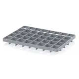 Séparateur pour bac Euro 60 x 40 cm 40 compartiments gris argenté