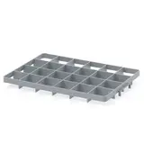 Séparateur pour bac Euro 24 compartiments 60 x 40 cm gris argenté