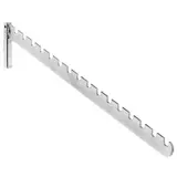 Bras perroquet incliné pour penderie de marché L 38 cm Zinc