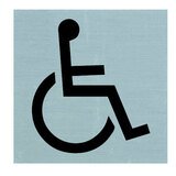 Plaque alu adhésive Handicapé