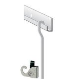 Cimaise alu + 2 tiges alu + 2 crochets X