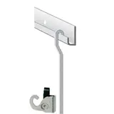 Cimaise alu + 2 tiges alu + 2 crochets X