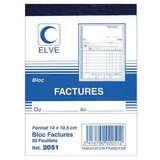 Cahier de facture Elve Manifold 105 x 140 mm 50 pages 1 exemplaire - Factures