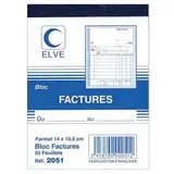 Facturier - Cahier de facture Elve Manifold 105 x 140 mm 50 pages 1 exemplaire