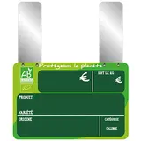 Étiquettes fruits et légumes bio, à pattes