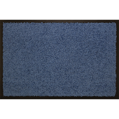 Tapis d'entrée absorbant pour trafic important Queyras 60 x 80 cm - Bleu