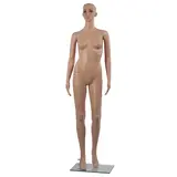 Mannequin femme sans perruque H 176 cm Plastique - Chair