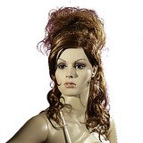 Perruque femme cheveux longs châtains - Perruques pour mannequins