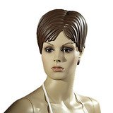 Perruque femme cheveux courts châtains - Perruques pour mannequins