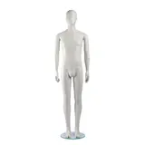 Mannequin homme plastique blanc H 190 cm base verre trempé - Mannequin vitrine