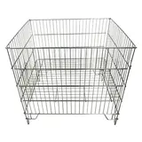 Bac soldeur pliable fil zinc 80 x 60 x 79 cm - Soldeur corbeille pliable - Bac de fouille