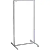 Portant Vêtement Chrome pour Gondole Centrale - Gamme Square