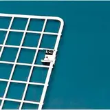 Fixation pour grille murale 5/10 mm métal chromé - Lot de 4