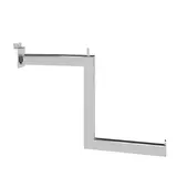 Bras escalier pour fond rainuré L 38 cm métal chromé tube ovale 30 x 15 mm