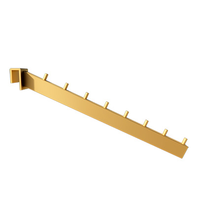 Bras incliné - Or - L 33 cm - pour barre de charge 30 x 15 m