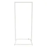 Portant vêtement professionnel blanc sur vérin, 65x45x150cm