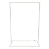 Portant vêtement professionnel blanc sur vérin, 105x45x150cm