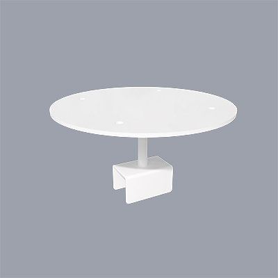 Support tablette pour tube ø25mm, blanc, épaisseur du tube 3mm